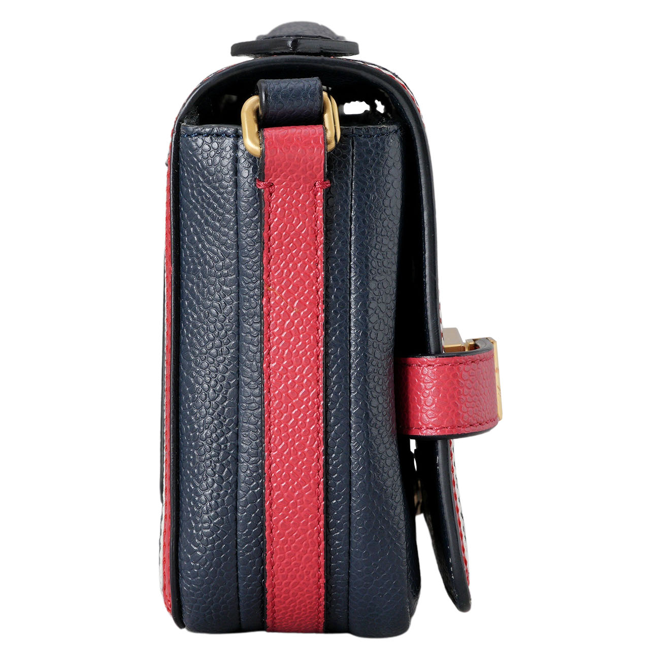 THOM BROWNE(USED)톰브라운 페블 그레인 레더 플랩 크로스백